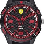 Montre à quartz apex avec bracelet en silicone pour homme, noir, 18