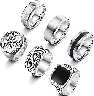 Bague homme 6 pièces argent mat chevalière acier inoxydable noeud celtique ensemble de bagues gothiques vintage bague de promesse de fiançailles homme. Avec plus de 300 000 références de produits, DIAYTAR COTE D'IVOIRE est la place de marché en ligne la plus fournie en Côte d'Ivoire. Elle propose une expérience d'achat unique, alliant convivialité, sécurité et rapidité. La boutique en ligne s'engage à offrir à ses clients les meilleurs produits et les meilleurs services, faisant ainsi de l'achat en ligne une expérience agréable et sans contrainte.