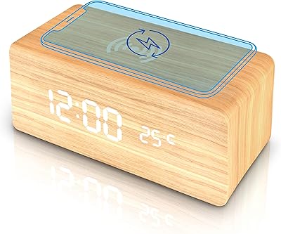 Réveil en bois alykdon avec base de chargement sans fil horloge. DIAYTAR COTE D'IVOIRE se distingue par sa sélection impressionnante de produits de haute qualité, allant des marques internationales aux produits locaux. Les clients peuvent ainsi trouver les produits qui répondent à leurs besoins et à leurs goûts. La boutique en ligne propose également un service client réactif et des conseils d'experts pour aider les clients à faire leurs choix.