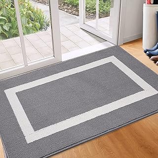 Paillasson d'intérieur 50 x 80 cm tapis d'entrée antidérapant absorbant et résistant à