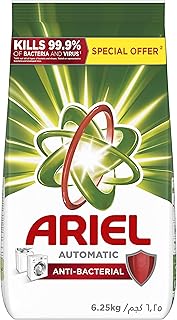 Poudre antibactérienne d'ariel pour laver le linge dans les machines à laver automatiques