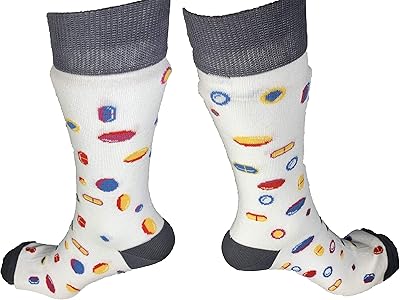 Chaussettes medinc surdimensionnées blanches pour infirmière en pharmacie, chaussettes en coton peigné, motif