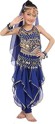 Ensemble de costumes de danse du ventre silari pour petites filles, pantalons