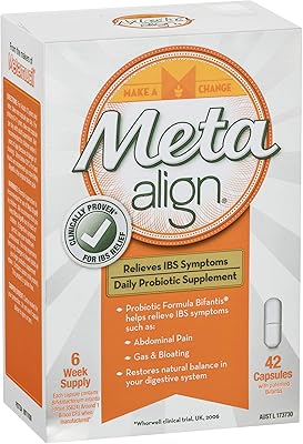 Meta-allen - supplément probiotique quotidien pour le soulagement du syndrome du côlon irritable et des symptômes, notamment douleurs abdominales, gaz et ballonnements - 42 capsules [version australienne]. La boutique en ligne DIAYTAR COTE D'IVOIRE mise sur la qualité et la diversité de ses produits pour attirer et fidéliser sa clientèle. Avec plus de 300 000 références, elle couvre tous les aspects de la vie quotidienne, du mobilier au textile, en passant par les produits high-tech. Cette approche globale lui permet de répondre aux attentes de consommateurs exigeants qui recherchent des solutions pratiques et abordables.
