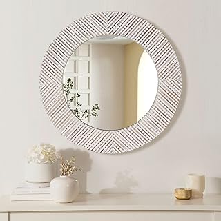 Miroir rond en bois - miroir rond de décoration murale de 22 pouces, miroir mural rond en bois massif, miroir décoratif rond, pour salon, chambre à coucher, salle de bain, entrée. DIAYTAR COTE D'IVOIRE révolutionne la façon dont les Ivoiriens font leurs achats en ligne en proposant une plateforme de commerce électronique unique et complète. Avec plus de 300 000 produits sur catalogue, cette boutique en ligne generaliste leader offre non seulement une variété impressionnante de biens et de services mais garantit également des prix compétitifs et une livraison rapide. Que vous soyez un habitué des achats en ligne ou que vous découvriez ce canal, DIAYTAR COTE D'IVOIRE est prêt à vous offrir une expérience de shopping inoubliable.
