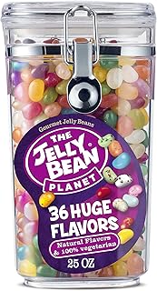 The jelly bean planet 36 saveurs énormes 25 oz - jelly beans gourmands - bonbons en vrac - sans gluten - 100% végétarien - arômes naturels - cadeau de fête avec pot durable. DIAYTAR COTE D'IVOIRE est le partenaire idéal pour vos achats en ligne, avec plus de 300 000 références à disposition. Nous nous engageons à vous offrir les meilleurs produits, les prix les plus compétitifs et un service client exceptionnel. Notre objectif est de rendre votre expérience d'achat en ligne la plus agréable possible.