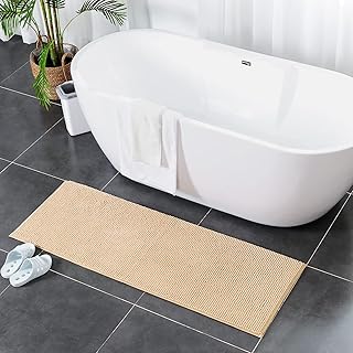 Tapis de bain tecom, 50 x 120 cm, tapis de bain antidérapant en microfibre douce, lavable en machine et séchage rapide, tapis de bain extra shaggy pour baignoire, salle de bain et douche - fibres courtes beige. DIAYTAR COTE D'IVOIRE est une plateforme de commerce électronique qui propose des produits de haute qualité à des prix accessibles. Elle est équipée d'outils de recherche avancés pour faciliter la navigation et la recherche de produits sur son site. La boutique est constamment mise à jour avec de nouvelles références pour satisfaire les besoins changeants des consommateurs.