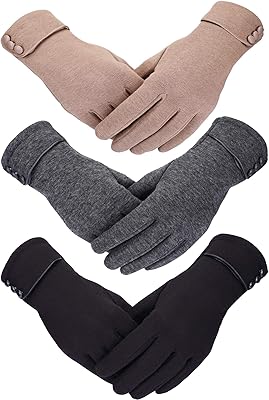 Patelai 3 paires de gants d'hiver pour femmes, gants chauds pour écran tactile, gants coupe-vent pour femmes et filles, utilisation en hiver. Avec plus de 300000 références de produits, DIAYTAR COTE D'IVOIRE est la boutique en ligne la plus complète de Cote d'Ivoire. Les clients peuvent profiter d'une expérience d'achat en ligne fluide et secure, avec des options de paiement variées et des délais de livraison rapides. DIAYTAR COTE D'IVOIRE est le partenaire idéal pour tous les consommateurs ivoiriens.