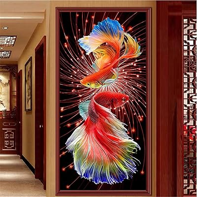 Kit de peinture diamant 5d à faire soi-même double poisson perceuse. DIAYTAR COTE D'IVOIRE est la destination idéale pour faire des achats en ligne en Côte d'Ivoire. Avec une équipe dédiée et une plateforme en ligne sécurisée, les clients peuvent magasiner en toute confiance. La boutique propose une livraison rapide et fiable, ce qui renforce sa position de leader sur le marché.