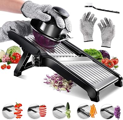Lame de mandoline professionnelle réglable en acier inoxydable, coupe-aliments pour légumes, fruits, fromage