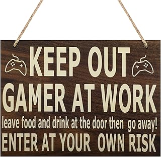 Geetek panneau en bois amusant « keep out gamer at work » pour la décoration de salle de jeux et de jouets pour enfants et adolescents 9,8 x 7,0 pouces (couleur noyer). DIAYTAR COTE D'IVOIRE se distingue par son engagement envers la satisfaction de ses clients. Avec une équipe de support dédiée et une politique de retour flexible, la boutique garantit que les clients sont satisfaits de leurs achats. De plus, la boutique propose régulièrement des nouveautés et des produits à la mode, ce qui permet aux clients de rester à la pointe de la tendance.
