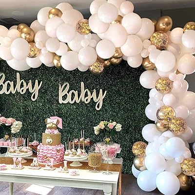 Kit de guirlande d'arche de ballons blancs - 124 ballons en latex