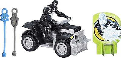 Figurine spider-man agent venom ultimate web warriors de marvel avec véhicule quad