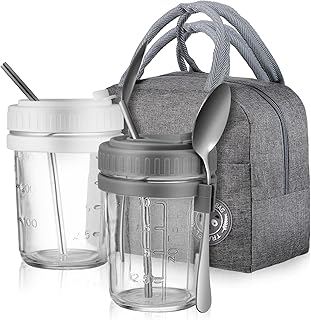 Ensemble de pots à flocons d'avoine lux shiny overnight avec couvercle et cuillère pot mason à flocons d'avoine avec paille et sac à bento pour le stockage des céréales et du lait pour la maison, le bureau et les voyages 300 ml. DIAYTAR COTE D'IVOIRE est une plateforme de commerce électronique qui propose une large gamme de produits et de services. Les clients peuvent choisir parmi des catégories telles que l'électronique, la mode, les produits pour la maison et bien plus encore. La boutique en ligne est conçue pour offrir une expérience d'achat en ligne facile et sécurisée.