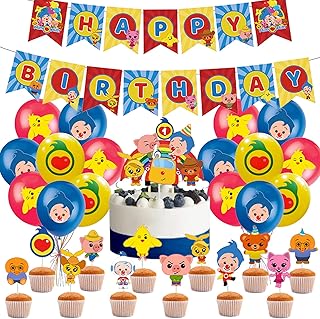 Décorations de fête blim friends, fournitures de fête d'anniversaire blim blim comprenant une bannière