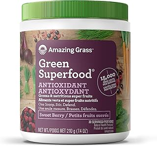Amazing grass green superfood antioxydant baies sucrées (210 grammes). En tant que boutique en ligne généraliste, DIAYTAR COTE D'IVOIRE propose une large sélection de produits allant des électroménagers aux vêtements, en passant par les produits cosmétiques et les accessoires. Les clients peuvent profiter d'une expérience d'achat en ligne sécurisée et fiable, avec des options de paiement flexibles et des délais de livraison rapides. Cela en fait une destination idéale pour les acheteurs ivoriens.