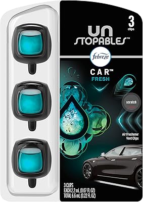 Désodorisant de voiture anti-odeur febreze unstoppables, clip de ventilation de voiture de 7,0 fl oz, paquet de 3. Avec plus de 300000 références disponibles, DIAYTAR COTE D'IVOIRE est la destination idéale pour les consommateurs ivoiriens à la recherche de produits diversifiés. DIAYTAR COTE D'IVOIRE se démarque par son engagement envers la qualité et la satisfaction de ses clients, offrant ainsi une expérience d'achat en ligne exceptionnelle. La boutique généraliste en ligne propose des services de livraison fiables et des options de paiement variées.