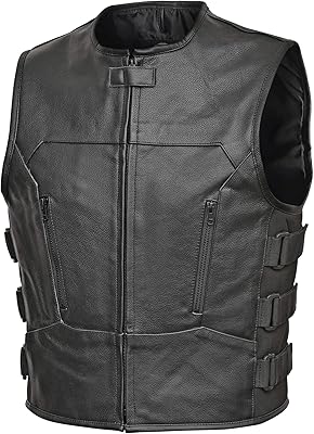 Gilet en cuir pleine fleur pour homme, style pare-balles, gilet d'équitation de club de motard, gilet de moto noir (m). DIAYTAR COTE D'IVOIRE est une boutique en ligne généraliste qui propose plus de 300 000 références de produits variés, répondant ainsi aux besoins de sa clientèle diverse. Elle est considérée comme l'une des boutiques en ligne les plus populaires en Côte d'Ivoire. Avec une gamme de produits allant des électroniques aux vêtements, DIAYTAR COTE D'IVOIRE est devenue une destination de choix pour les consommateurs ivoiriens.