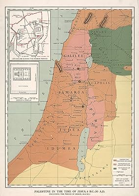 Riley creative solutions carte de la palestine au temps de jésus affiche murale