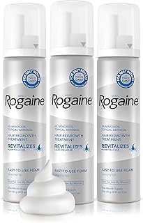 Mousse de repousse des cheveux rogaine pour hommes pure, non parfumée, approvisionnement