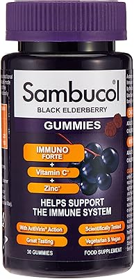 Sambucol immuno forte gummies avec vitamine c et zinc, booster immunitaire - 30