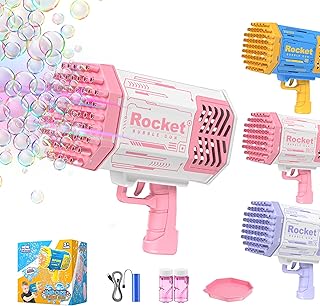 Machine à bulles, ventilateur à bulles 69 trous avec lumières colorées, jouet d'été