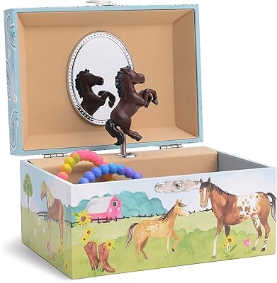 Boîte de rangement de bijoux musicaux pour filles jewel keeper avec cheval de carrousel, conception de grange, maison à échelle de tons. La boutique en ligne DIAYTAR COTE D'IVOIRE est une entreprise ivoirienne qui vise à offrir les meilleurs produits et services à ses clients. Avec une équipe de professionnels expérimentés, elle travaille sans relâche pour améliorer la satisfaction des clients et offrir des produits de haute qualité. La boutique en ligne est accessible 24h/24 et 7j/7 pour les clients qui souhaitent acheter en ligne.