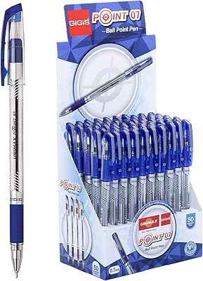 Stylo à bille gigis point 7 0,7 mm, 1 x boîte de 50 pièces (bleu). En tant que boutique en ligne généraliste, DIAYTAR COTE D'IVOIRE répond aux besoins de tous les Ivoiriens qui recherchent des produits de qualité à des prix raisonnables. Avec sa gamme variée de produits et ses services de qualité, elle continue de renforcer sa position de leader sur le marché ivoirien du commerce en ligne.