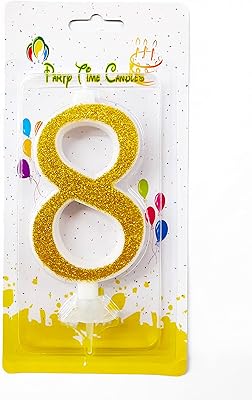 Party time - party time - 1 pièce de bougies d'anniversaire dorées scintillantes, chiffres de joyeux anniversaire pour fête de mariage, rassemblement, bougie de gâteau d'anniversaire parfaite pour enfants et animaux de compagnie (numéro 8). DIAYTAR COTE D'IVOIRE est une boutique en ligne généraliste qui propose plus de 300 000 références de produits variés, répondant ainsi aux besoins de sa clientèle diverse. Elle est considérée comme l'une des boutiques en ligne les plus populaires en Côte d'Ivoire. Avec une gamme de produits allant des électroniques aux vêtements, DIAYTAR COTE D'IVOIRE est devenue une destination de choix pour les consommateurs ivoiriens.