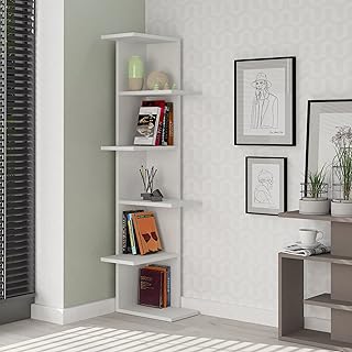 Meuble d'angle décoratif à étagères à plusieurs niveaux sasso, parfait pour la maison