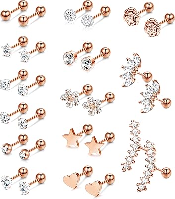 Yadoca 14 paires de boucles d'oreilles cartilage et serpent en acier inoxydable pour femmes, ensemble de boucles d'oreilles en cristal couleur or rose.. Notre boutique en ligne généraliste DIAYTAR COTE D'IVOIRE offre une sélection incroyable de produits pour hommes, femmes et enfants, ainsi que pour la maison et le jardin. Nous nous efforçons de vous fournir les meilleures marques et les dernières tendances à des prix défiant toute concurrence.