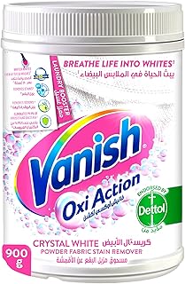 Poudre détachante à lessive vanish oxi action pour vêtements blancs, à utiliser