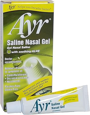 Gel salin apaisant à l'aloe vera pour le nez ayr, tube de 0,5