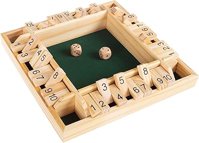 Jeu shoot the box - ensemble classique numéro 10 en bois avec dés inclus - style ancien, jeu de stratégie de réflexion à 4 joueurs pour adultes et enfants. DIAYTAR COTE D'IVOIRE est une boutique en ligne généraliste qui propose plus de 300000 références de produits, faisant d'elle la boutique leader en Côte d'Ivoire. Elle offre une large gamme de produits allant de l'électronique aux produits alimentaires. Cette diversité de produits permet aux clients de trouver tout ce dont ils ont besoin en un seul endroit.