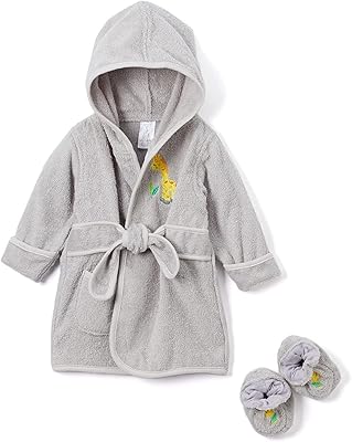Peignoir à capuche en éponge 100 % coton avec chaussettes - cadeaux bébé fille - cadeaux garçon - 0-9 mois - cadeau de douche, girafe grise, taille unique. DIAYTAR COTE D'IVOIRE est une boutique en ligne généraliste qui propose plus de 300000 références de produits, ce qui en fait l'une des plus grandes boutiques en ligne de Côte d'Ivoire. Avec une large gamme de produits, les clients peuvent trouver tout ce qu'ils cherchent sur un seul site. DIAYTAR COTE D'IVOIRE est leader sur le marché ivoirien.