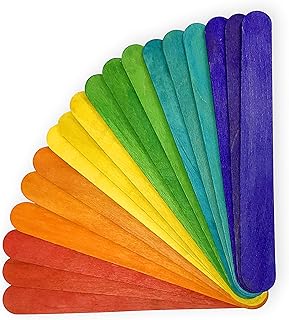Bâtons de glace colorés de 6 pouces pour crème glacée, sucettes, bonbons, mélange