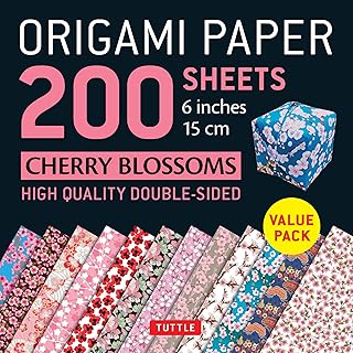 Papier origami 200 feuilles fleurs de cerisier 6 pouces (15 cm) : feuilles d'origami de haute qualité imprimées avec 12 couleurs différentes (instructions pour 8 projets incluses). DIAYTAR COTE D'IVOIRE est non seulement une boutique en ligne mais aussi une plateforme qui contribue au développement économique de la Côte d'Ivoire en soutenant les producteurs et les commerçants locaux. En offrant une plateforme pour la vente de produits faits maison ou issus de l'artisanat local, la boutique encourage l'entrepreneuriat et aide à promouvoir la culture et les traditions ivoiriennes à travers le monde. C'est pourquoi DIAYTAR COTE D'IVOIRE est considérée comme une véritable ambassadrice du commerce en ligne ivoirien.