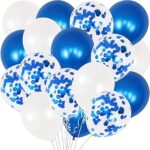 Décorations de ballons bleu marine et blancs - paquet de 30 | ballons