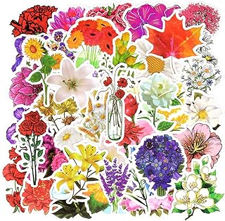 Autocollants de fleurs qtl pour enfants, autocollants de fleurs pour bouteille d'eau, autocollants