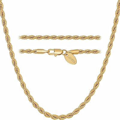 Chaîne en or lifetime jewelry pour femmes et hommes [3 mm] - 20 fois plus de plaqué or véritable que les autres chaînes de collier - collier élégant et durable - 16 à 30 pouces. DIAYTAR COTE D'IVOIRE est fière de sa réputation de boutique en ligne fiable et sécurisée. Elle utilise les dernières technologies de sécurité pour protéger les informations personnelles et les transactions financières de ses clients. Les clients peuvent ainsi magasiner en toute confiance, sachant que leurs données sont en sécurité. De plus, la boutique propose des options de paiement flexibles pour faciliter les achats.