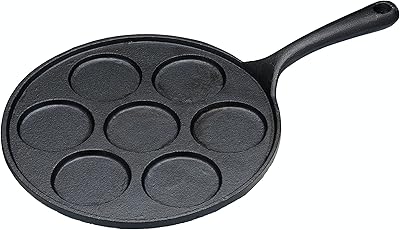 Poêle à frire en fonte kitchencraft kc blinis 235 cm avec manches