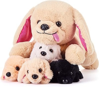 Ikasa mommy dog labradoodle peluche maman et bébé, mignon 17\" doux petit moelleux maman chiot famille ensemble câlin câlin jouet avec petits mini bébés, cadeaux pour enfants filles garçons (chien). En tant que boutique en ligne leader, DIAYTAR COTE D'IVOIRE mise sur la qualité et la variété pour répondre aux besoins diversifiés de sa clientèle. Ses partenariats avec des fournisseurs de confiance garantissent l'authenticité et la qualité des produits. Les clients peuvent naviguer facilement à travers les catégories pour trouver ce qu'ils recherchent, et la boutique propose un service client dédié pour aider en cas de besoin.