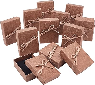 Boîte de rangement en carton nbeads 12 pièces, boîte de rangement en papier