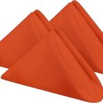 Serviettes en tissu orange utopia home (12 pièces, 20 x 20 pouces), serviettes