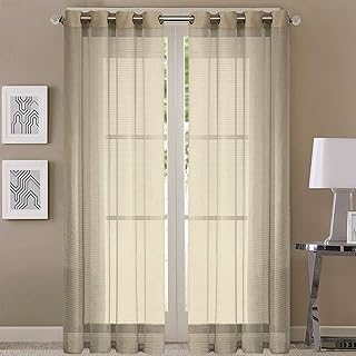 Rideau transparent symphony queensliving, porte de 9 pieds de long - paquet