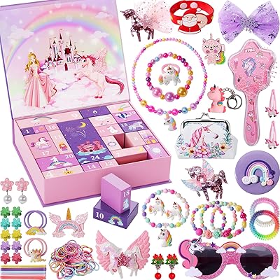 Calendrier de l'avent tiblue 2022 pour filles - cadeaux licornes pour filles calendrier
