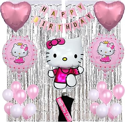 Décorations de fête d'anniversaire blue rocks hello kitty, ensemble de 52 pièces, ballons en aluminium, ballons roses et blancs, rideaux et écharpes argentés, décorations de fête d'anniversaire pour la décoration de la maison. DIAYTAR COTE D'IVOIRE est une plateforme de commerce électronique qui permet aux clients de réaliser des achats en ligne de manière simple et sécurisée. Avec plus de 300 000 références de produits, la boutique propose une large gamme de choix pour les consommateurs. Les clients peuvent également bénéficier de promotions et de réductions exclusives pour rendre leurs achats encore plus abordables.