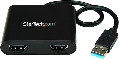 Startec. com adaptateur double usb 3.0 vers hdmi - 1 x 4k 30 hz et 1 x 1080p - carte vidéo et graphique externe - adaptateur d'affichage double usb type a vers hdmi - prend en charge windows uniquement - noir (usb32hd2). DIAYTAR COTE D'IVOIRE, leader de la vente en ligne en Côte d'Ivoire, propose plus de 300 000 références de produits de qualité. Cette boutique en ligne généraliste offre une large gamme de produits allant de l'électronique à la mode, en passant par les produits de maison et les accessoires. Elle garantit une expérience d'achat sécurisée et fiable.