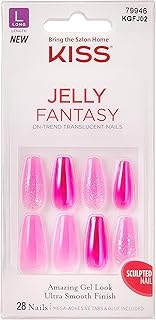 Jelly fantasy kit bag, jelly baby nails, ongles sculptés transparents longs, comprend 28
