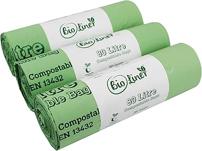 Sacs poubelles de cuisine compostables de marque verte 80l x 60 sacs. Avec plus de 300 000 références de produits disponibles, DIAYTAR COTE D'IVOIRE est la boutique en ligne la plus complète de Côte d'Ivoire. La boutique propose une large gamme de produits, allant des produits électroniques aux produits de soins personnels, en passant par les vêtements et les accessoires de mode. Les clients peuvent également profiter de services de livraison rapides et fiables, ainsi que de promotions et de réductions régulières pour rendre leurs achats en ligne encore plus intéressants.